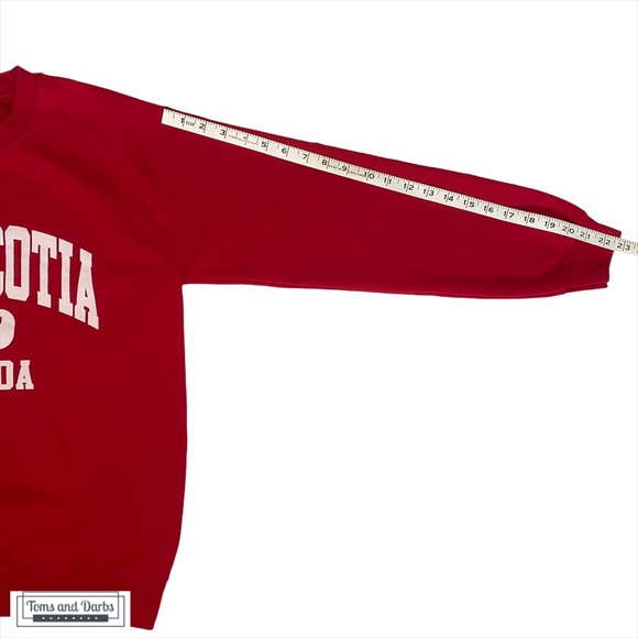 Nova Scotia Unisex Crew Neck Sweater Red - Picture 9 of 10